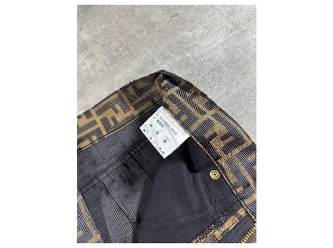 Jeans Fendi Zucca FF Monogram Castaño Monograma - vista 7