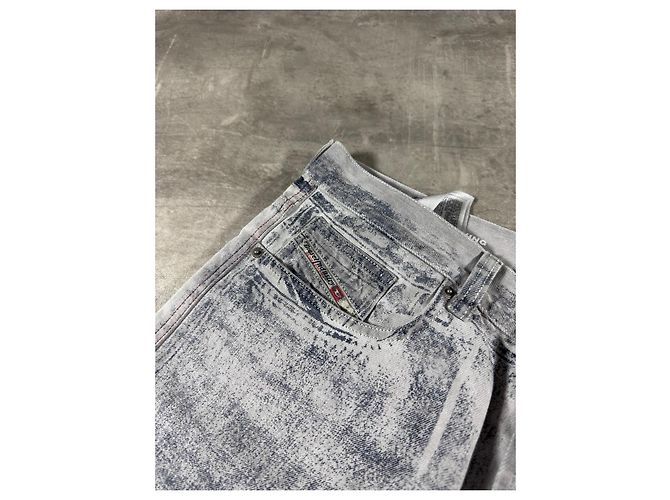 Diesel Vaqueros 2010 5 Pocket Corte Loose Fit Pierna Recta Gris - vista 6