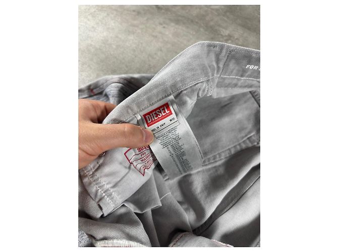 Diesel Vaqueros 2010 5 Pocket Corte Loose Fit Pierna Recta Gris - vista 7