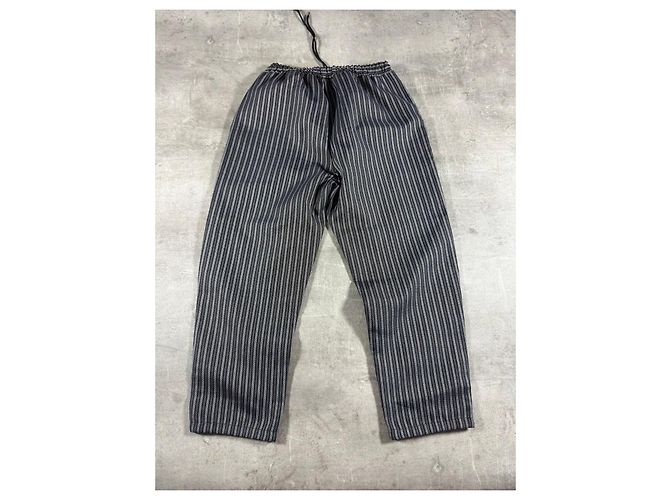 Autre Marque A-COLD-WALL* ACW Pantaloni Cropped a Righe Nero Grigio - vista 4