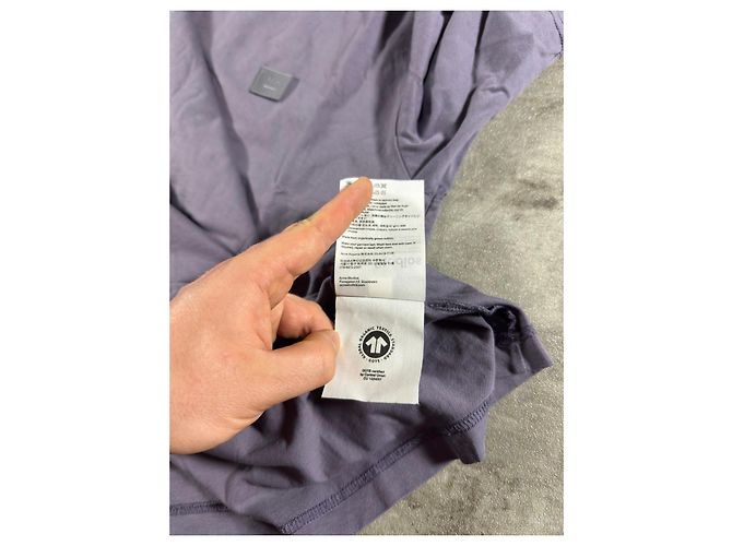 Acne Studios T-shirt Face Patch in cotone - Viola Porpora - vista 6