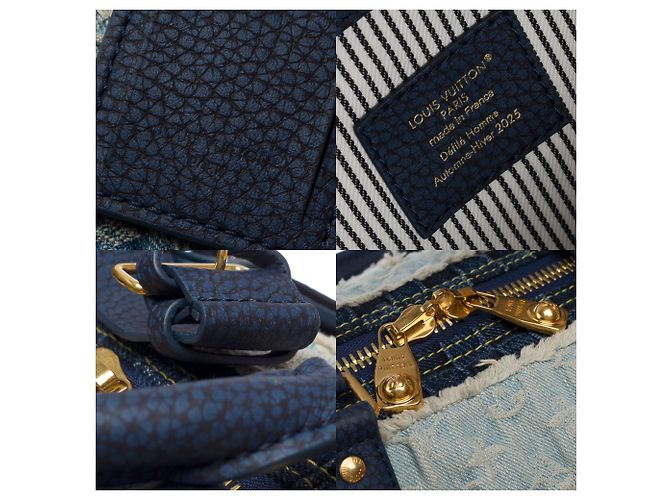 Borsa LOUIS VUITTON Keepall in Denim Blu - 103533 - vista 6