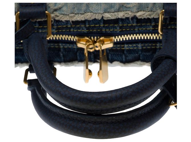 Borsa LOUIS VUITTON Keepall in Denim Blu - 103533 - vista 8