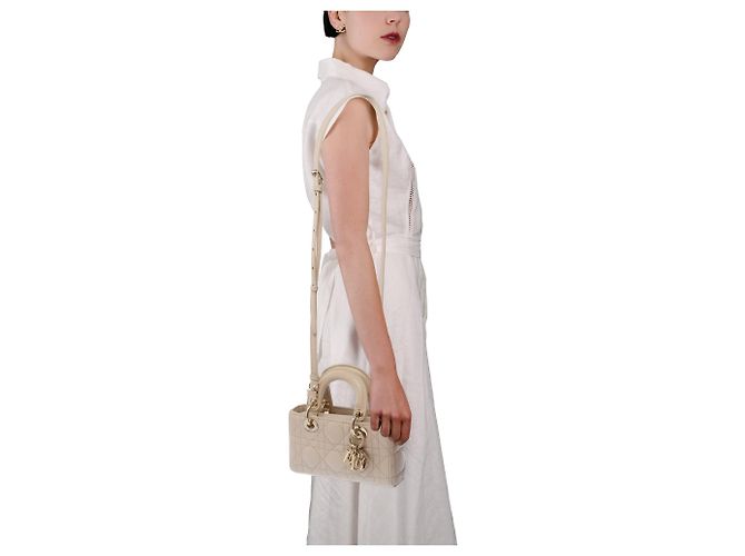 Bolso DIOR Lady D-Joy en Cuero Beige - 103537 - vista 12