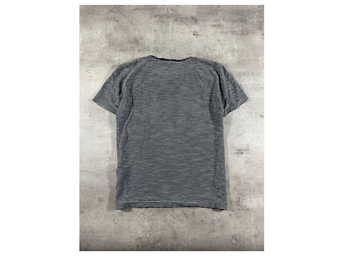 T-shirt Louis Vuitton a righe con dettaglio V Nero Bianco - vista 5