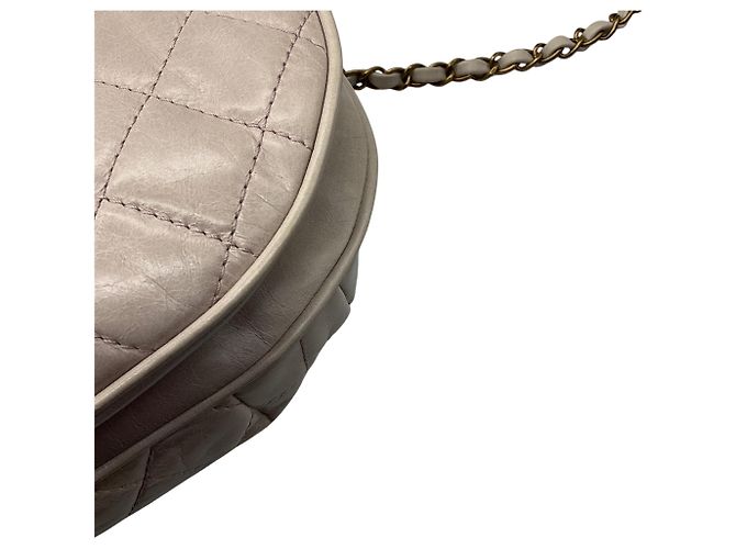 Bolsa Chanel Bubble Flap em couro envelhecido acolchoado lilás claro Roxo - vista 10