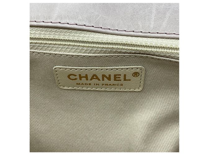 Bolsa Chanel Bubble Flap em couro envelhecido acolchoado lilás claro Roxo - vista 12