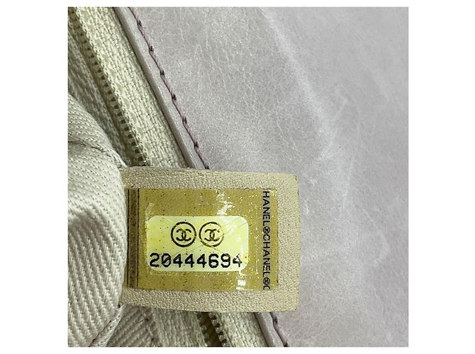 Bolsa Chanel Bubble Flap em couro envelhecido acolchoado lilás claro Roxo - vista 13