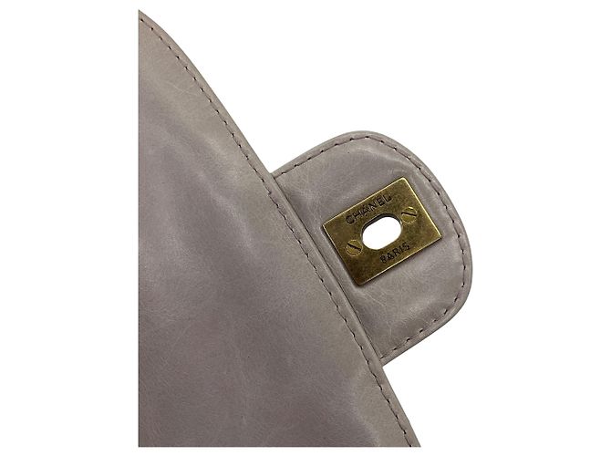 Bolsa Chanel Bubble Flap em couro envelhecido acolchoado lilás claro Roxo - vista 14
