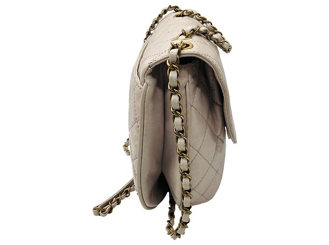 Bolsa Chanel Bubble Flap em couro envelhecido acolchoado lilás claro Roxo - vista 2