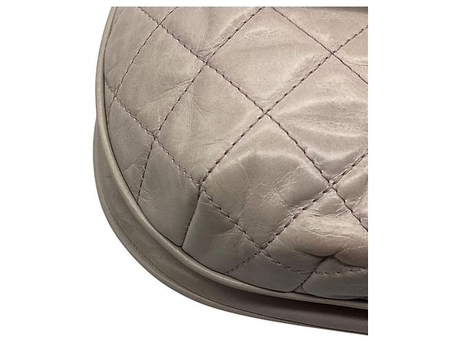 Bolsa Chanel Bubble Flap em couro envelhecido acolchoado lilás claro Roxo - vista 7