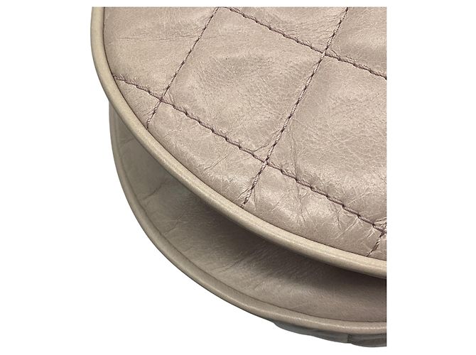 Bolsa Chanel Bubble Flap em couro envelhecido acolchoado lilás claro Roxo - vista 9