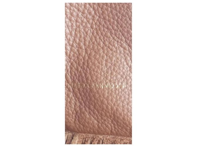 Rebecca Minkoff Borsa a secchiello in pelle marrone con frange - vista 5