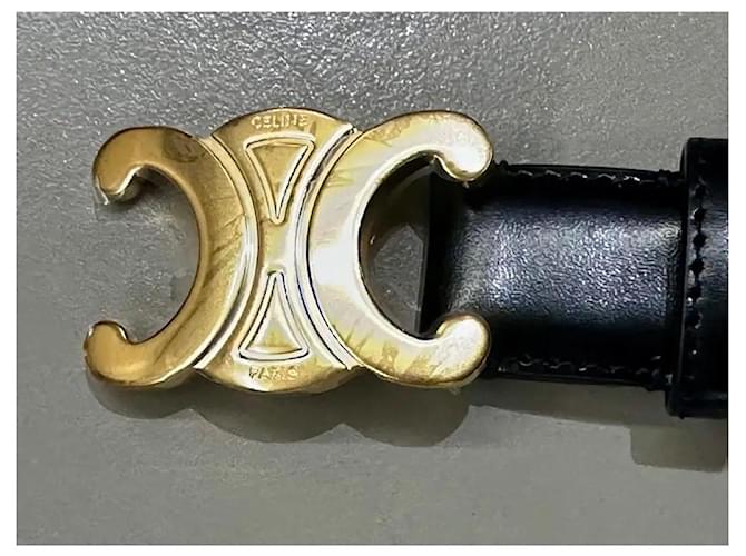 Céline Triomphe Ledergürtel Schwarz - Ansicht 8