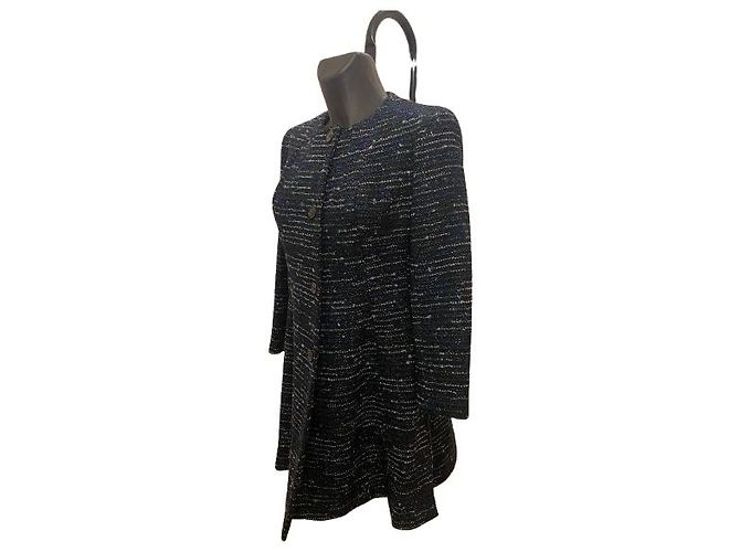 Abrigo de tweed de doble botonadura sin cuello Christian Dior - vista 2