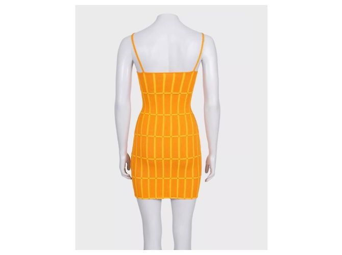 Vestido mini de punto Jacquemus Vibrant Orange Talla S EU36 de segunda mano - vista 3