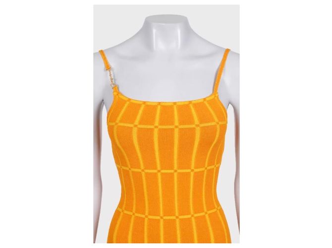 Vestido mini de punto Jacquemus Vibrant Orange Talla S EU36 de segunda mano - vista 4