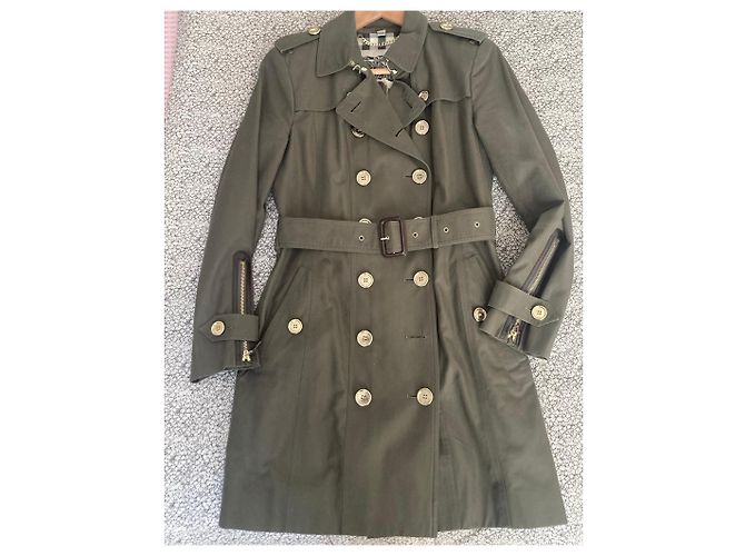 Gabardina Burberry de algodón caqui - vista 2