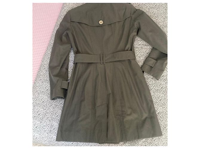 Gabardina Burberry de algodón caqui - vista 4