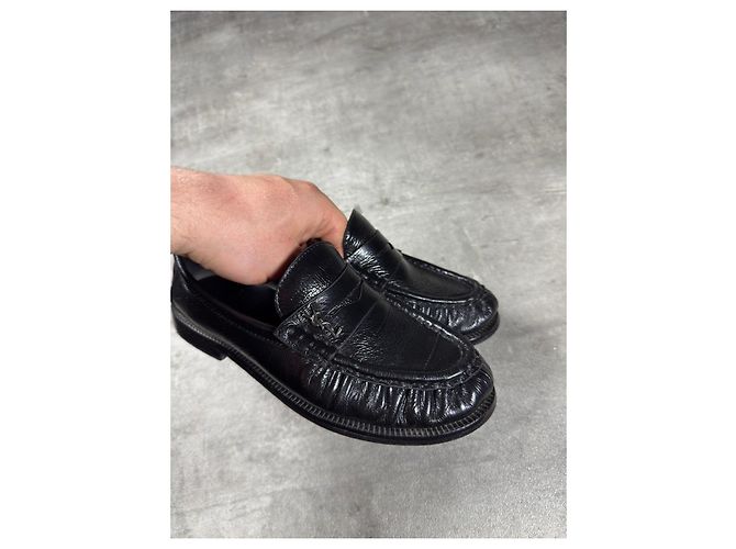 Mocassini Saint Laurent in pelle nera Nero - vista 2
