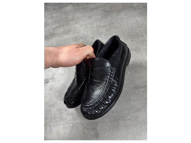 Mocassini Saint Laurent in pelle nera Nero - vista 3