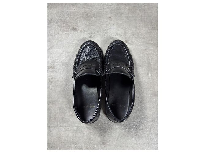 Mocassini Saint Laurent in pelle nera Nero - vista 5