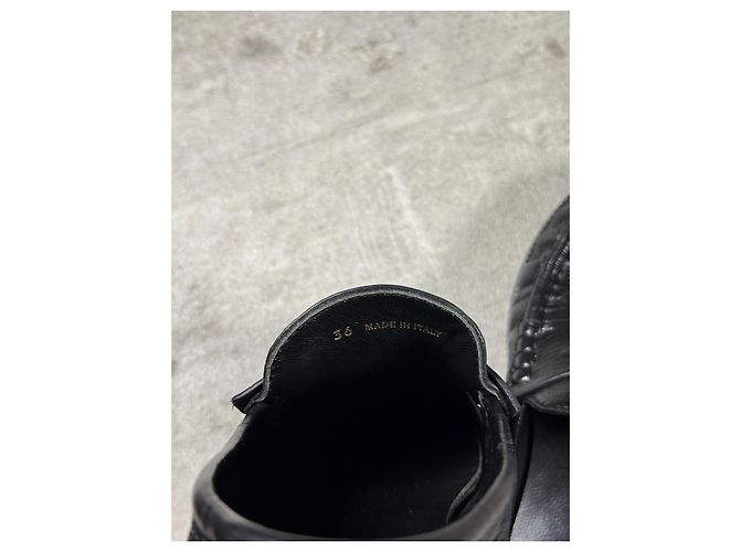 Mocassini Saint Laurent in pelle nera Nero - vista 7