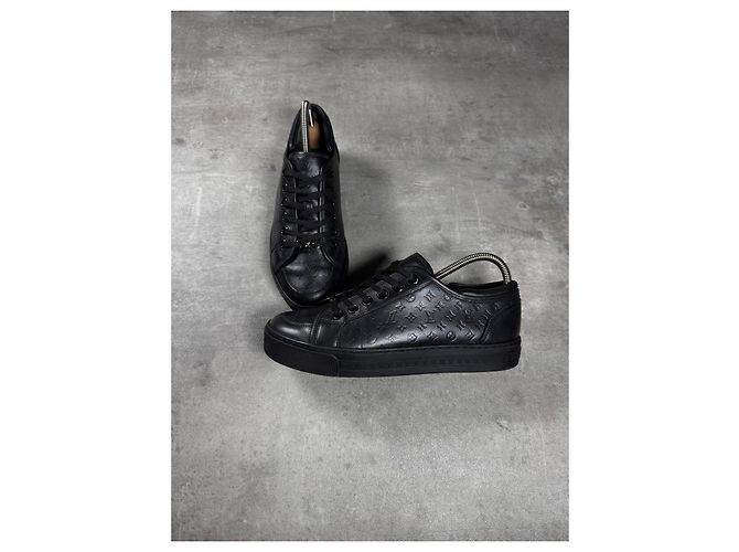 Sneaker Louis Vuitton in pelle nera Monogram Nero - vista 2