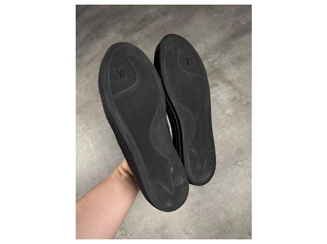 Sneaker Louis Vuitton in pelle nera Monogram Nero - vista 6