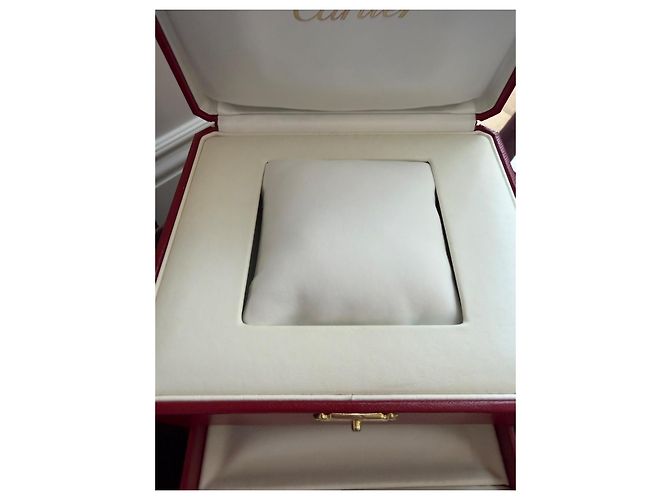 Cartier Caixa de relógio em couro vermelho com gaveta Branco Dourado - vista 7