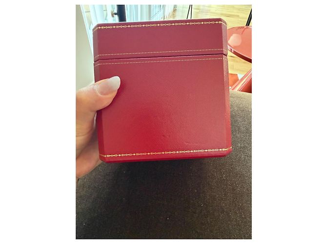 Cartier Caixa de relógio em couro vermelho com gaveta Branco Dourado - vista 8