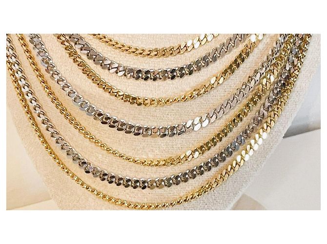 Autre Marque Collana multifilo Unoaerre in bronzo placcato oro e argento D'oro - vista 4