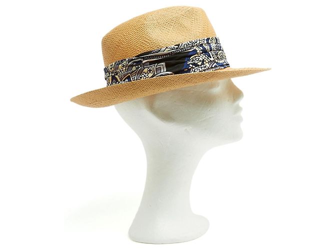 Lanvin Alber Elbaz Panama Strohhut Mehrfarben Beige - Ansicht 2