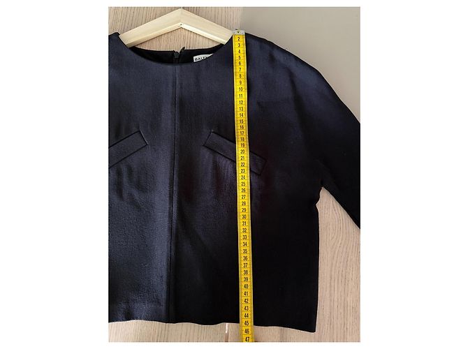 Balenciaga Blusa de seda negra talla 36 Negro - vista 5