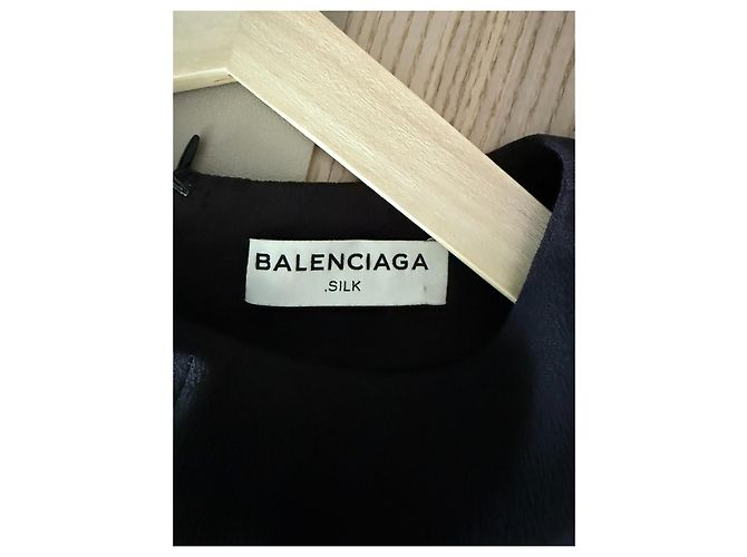 Balenciaga Blusa de seda negra talla 36 Negro - vista 8