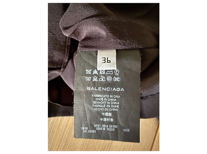 Balenciaga Blusa de seda negra talla 36 Negro - vista 9