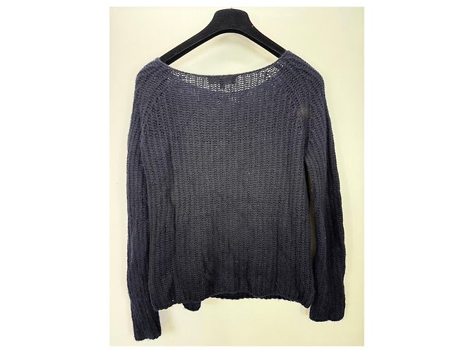 Loro Piana Kaschmir-Seide Strickpullover - Navy Blau Dunkelblau - Ansicht 4