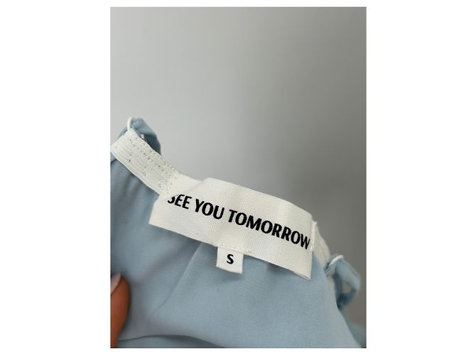 Autre Marque Top de algodón azul SEE YOU TOMORROW - vista 5