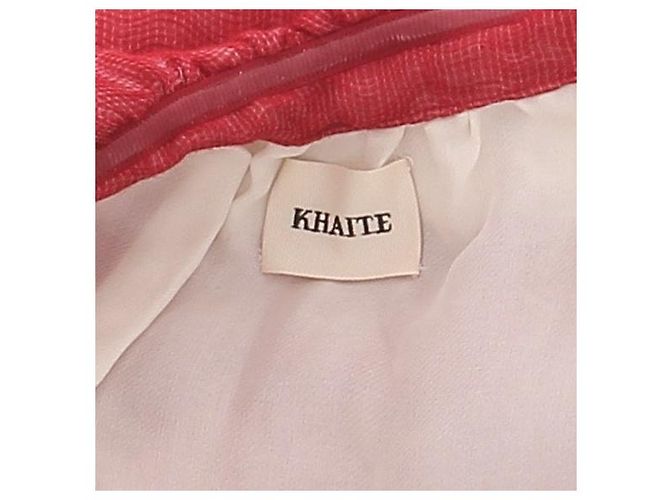Falda larga roja de lino Khaite - vista 5