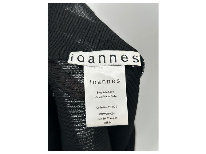 Autre Marque IOANNES Cardigan aus Viskose Schwarz - Ansicht 5