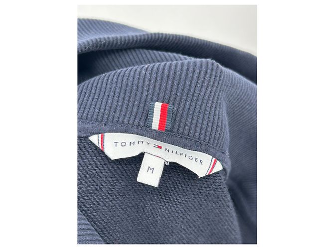 Tommy Hilfiger Pullover in Navy Blau aus Baumwolle - Ansicht 5