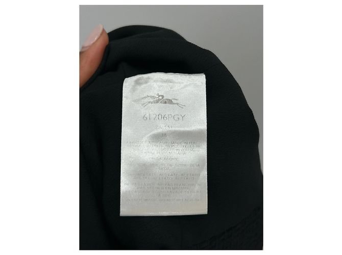 Longchamp Schwarzes langes Seidenkleid - Ansicht 6