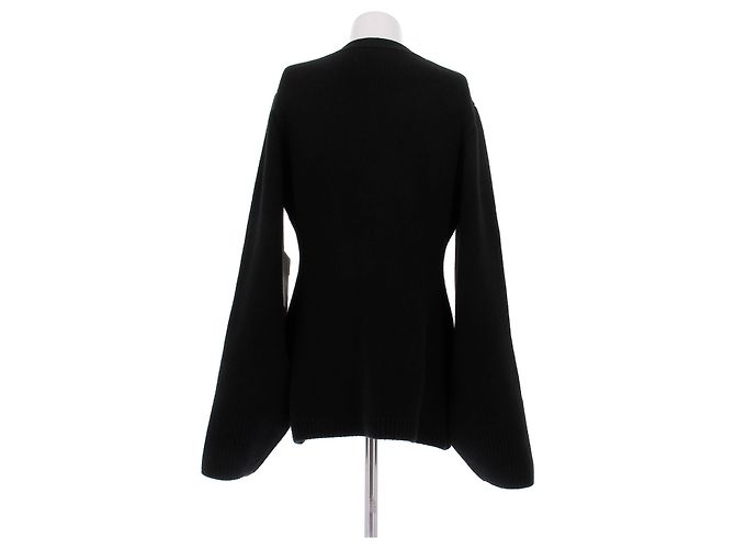 Khaite Schmal geschnittener schwarzer Cardigan aus Kaschmir - Ansicht 2