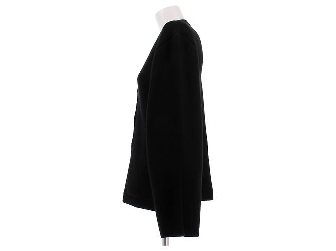Khaite Schmal geschnittener schwarzer Cardigan aus Kaschmir - Ansicht 4