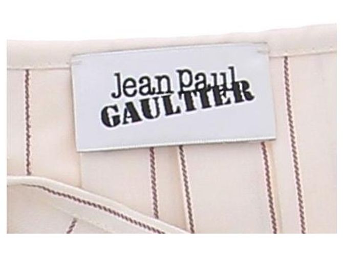 Kilt a righe bianche Jean Paul Gaultier Bianco - vista 3