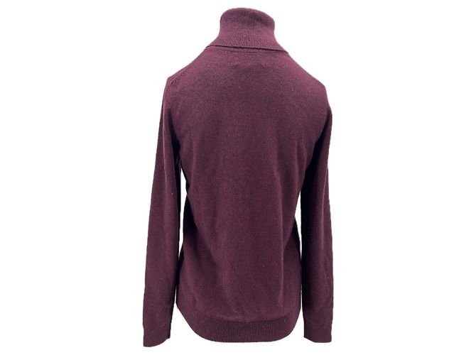 Eric Bompard Jersey de cuello alto de cachemira granate M Burdeos - vista 2