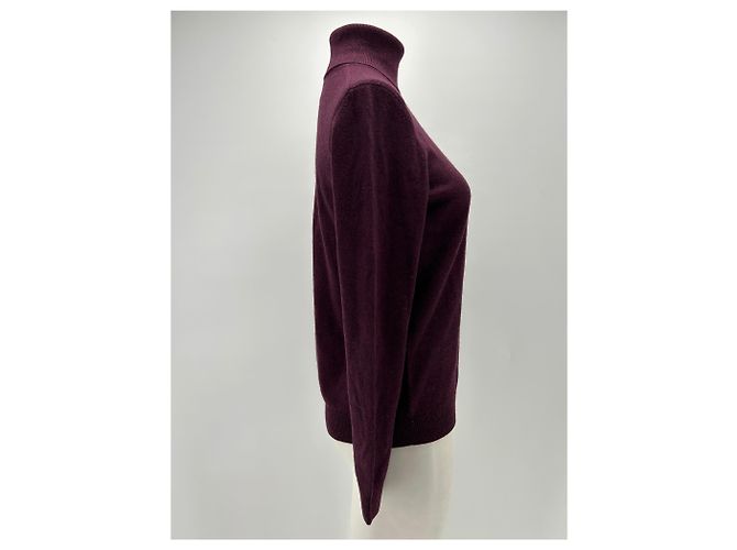Eric Bompard Jersey de cuello alto de cachemira granate M Burdeos - vista 3