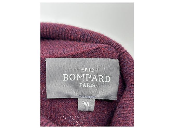 Eric Bompard Jersey de cuello alto de cachemira granate M Burdeos - vista 5