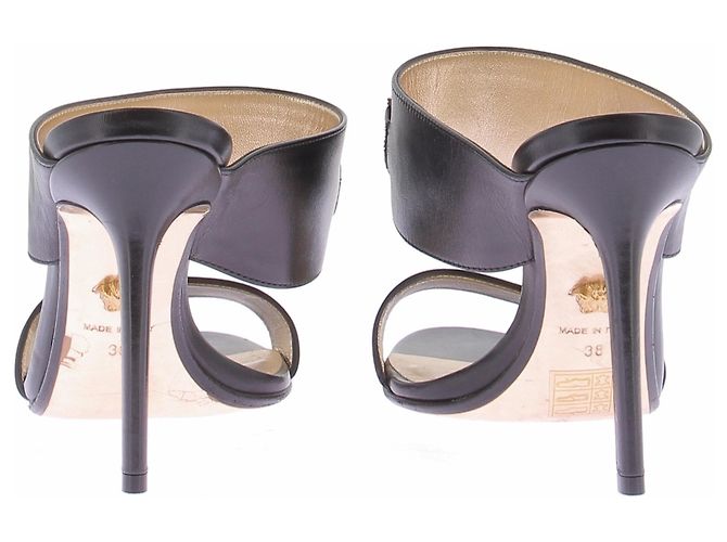 Versace Schwarze Absatz-Mules "Medusa Tribute" - Ansicht 3