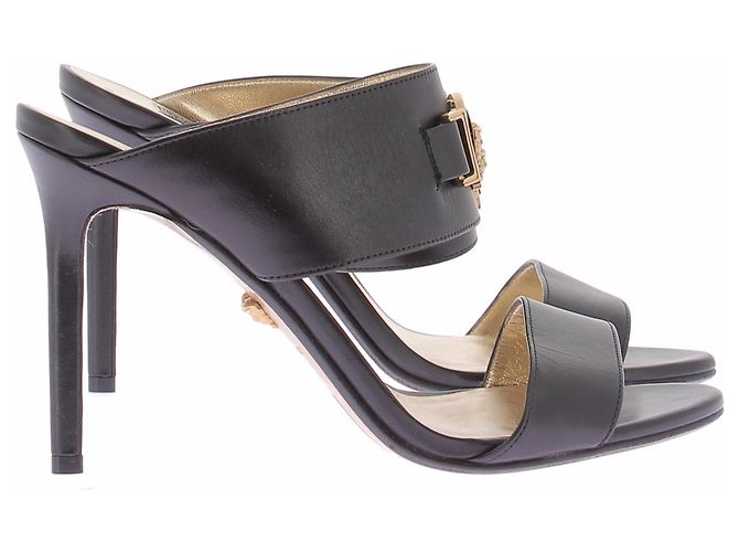 Versace Schwarze Absatz-Mules "Medusa Tribute" - Ansicht 4